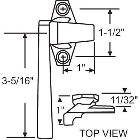 Strybuc Cam Handle White 32-312-3